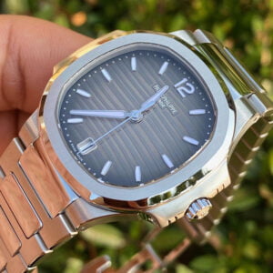 ĐỒNG HỒ NỮ PATEK PHILIPPE NAUTILUS MÀU XÁM 7118/1A-011 REPLICA 35.2MM 1 dong ho nu patek philippe nautilus 7118 1a 011 replica 35 2mm 12