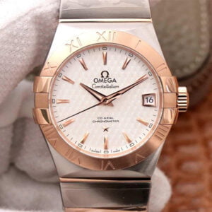 ĐỒNG HỒ OMEGA CONSTELLATION MẶT HỒNG REPLICA 38MM 2 dong ho omega constellation mat hong replica 38mm 1