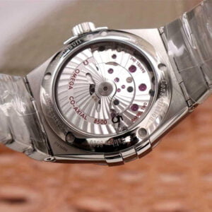 ĐỒNG HỒ OMEGA CONSTELLATION MẶT XANH DÂY THÉP REPLICA 38MM 6 dong ho omega constellation mat xanh day thep replica 38mm 6