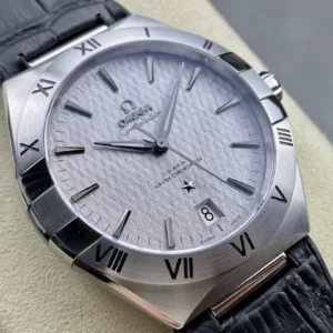 ĐỒNG HỒ OMEGA CONSTELLATION MÀU BẠC REPLICA 41MM 1 dong ho omega constellation mau bac replica 41mm 2