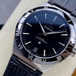 ĐỒNG HỒ OMEGA CONSTELLATION MÀU ĐEN REPLICA 41MM 2 dong ho omega constellation mau den replica 41mm 3