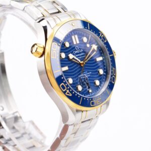 ĐỒNG HỒ OMEGA SEAMASTER MẶT MÀU XANH DÂY THÉP REPLICA 42MM 3 dong ho omega seamaster mat mau xanh day thep replica 42mm 4