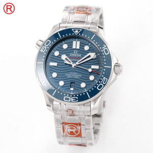 ĐỒNG HỒ OMEGA SEAMASTER MẶT MÀU XANH REPLICA 42MM 1 dong ho omega seamaster mat mau xanh replica 42mm 1