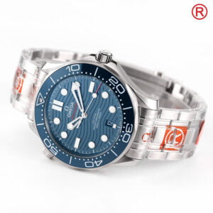 ĐỒNG HỒ OMEGA SEAMASTER MẶT MÀU XANH REPLICA 42MM 2 dong ho omega seamaster mat mau xanh replica 42mm 2