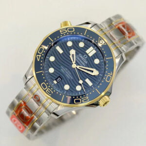 ĐỒNG HỒ OMEGA SEAMASTER MÀU VÀNG ĐẬM REPLICA 42MM 1 dong ho omega seamaster mau vang dam replica 42mm 1