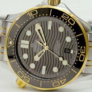 ĐỒNG HỒ OMEGA SEAMASTER MÀU VÀNG NHẠT REPLICA 42MM 3 dong ho omega seamaster mau vang nhat replica 42mm 4