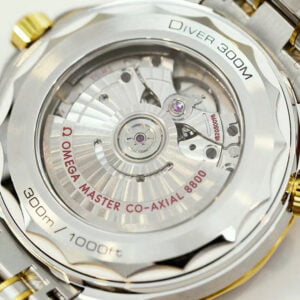 ĐỒNG HỒ OMEGA SEAMASTER MÀU VÀNG NHẠT REPLICA 42MM 5 dong ho omega seamaster mau vang nhat replica 42mm 6