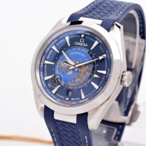 ĐỒNG HỒ OMEGA SEAMASTER MẶT MÀU XANH REPLICA 43MM 1 dong ho omega seamaster mtawj mau xanh replica 435mm 1