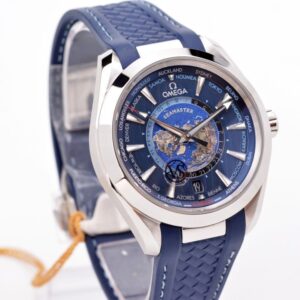 ĐỒNG HỒ OMEGA SEAMASTER MẶT MÀU XANH REPLICA 43MM 2 dong ho omega seamaster mtawj mau xanh replica 435mm 2