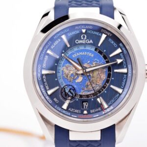 ĐỒNG HỒ OMEGA SEAMASTER MẶT MÀU XANH REPLICA 43MM 3 dong ho omega seamaster mtawj mau xanh replica 435mm 3