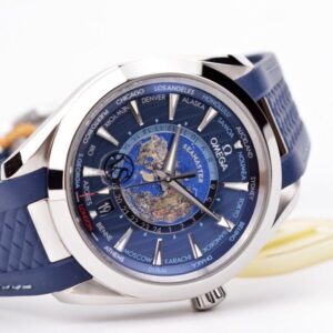 ĐỒNG HỒ OMEGA SEAMASTER MẶT MÀU XANH REPLICA 43MM 6 dong ho omega seamaster mtawj mau xanh replica 435mm 6