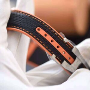 ĐỒNG HỒ OMEGA SEAMASTER QUATER ORANGE DÂY CAO SU REPLICA 43.5MM 6 dong ho omega seamaster planet ocean quater orange replica 43 5mm 8