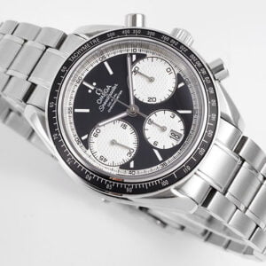 ĐỒNG HỒ OMEGA SPEEDMASTER MÀU ĐEN TRẮNG DÂY THÉP REPLICA 40MM 1 dong ho omega speedmaster mau den trang day thep replica 40mm 1