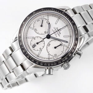ĐỒNG HỒ OMEGA SPEEDMASTER MÀU TRẮNG DÂY THÉP REPLICA 40MM 2 dong ho omega speedmaster mau trang day thep replica 40mm 2