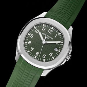 ĐỒNG HỒ PATEK PHILIPPE AQUANAUT DÂY MÀU RÊU 5168G-010 REPLICA 42MM 1 dong ho patek philippe aquanaut day mau reu 5168g 010 replica 42mm 2
