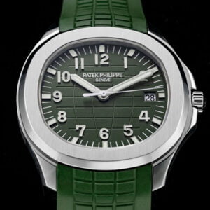 ĐỒNG HỒ PATEK PHILIPPE AQUANAUT DÂY MÀU RÊU 5168G-010 REPLICA 42MM 3 dong ho patek philippe aquanaut day mau reu 5168g 010 replica 42mm 4