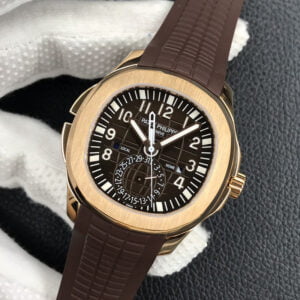 ĐỒNG HỒ PATEK PHILIPPE AQUANAUT 5164R-001 MÀU NÂU REPLICA 40MM 1 dong ho patek philippe nautilus 5164r 001 mau nau replica 40mm 2