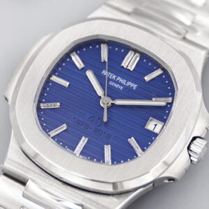 PATEK PHILIPPE NAUTILUS 5711/1P 40 YEARS ANNIVERSARY BLUE DIAL GEM HOURS BEST COPIES WATCHES 40MM 3 dong ho patek philippe nautilus 5711 1p replica 40mm 3