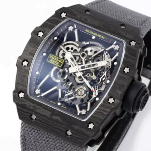 ĐỒNG HỒ RICHARD MILLE RM35-01 RAFA DÂY XÁM MẶT ĐEN REPLICA 43M 2 dong ho richard mille rm35 01 rafa day xam mat den replica 43m 2