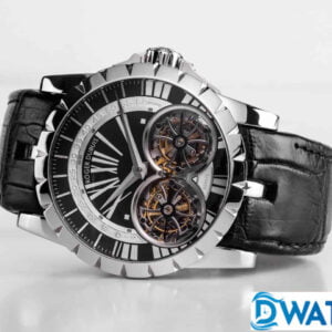 ROGER DUBUIS EXCALIBUR TOURBILLONS BLACK DIAL REP WATCHES 47MM 2 ĐỒNG HỒ NAM ROGER DUBUIS EXCALIBUR HAI MÁY TOURBILLONS SIÊU CẤP RDDBEX0249 47MM