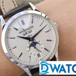 ĐỒNG HỒ NAM PATEK PHILIPPE COMPLICATION 5396 MẮT SỐ TRẮNG DÂY DA 38.5MM 6 ĐỒNG HỒ NAM PATEK PHILIPPE COMPLICATION 5396 MẮT SỐ TRẮNG DÂY DA 38.5MM