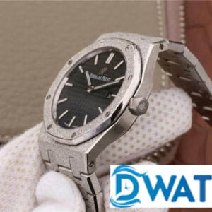 ĐỒNG HỒ NAM AUDEMARS PIGUET ROYAL OAK MẶT SỐ ĐEN DÂY THÉP 67653 41MM 2 ĐỒNG HỒ NAM AUDEMARS PIGUET ROYAL OAK MẶT SỐ ĐEN DÂY THÉP 67653 41MM