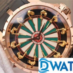 ROGER DUBUIS REPLICA WATCH GREEN DIAL RDDBEX0398 45MM 2 ĐỒNG HỒ NAM ROGER DUBUIS MẶT SỐ TRÁNG MEN REPLICA CAO CẤP RDDBEX0398 45MM