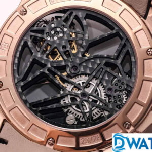 ROGER DUBUIS ROSE PLATED GOLD RDDBEX0260 FAKE 1:1 WATCH 45MM 6 ĐỒNG HỒ NAM ROGER DUBUIS MẶT TRÒN LỘ CƠ XUYÊN THẤU RDDBEX0260 45MM