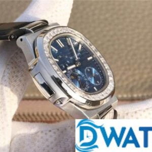 PATEK PHILIPPE NAUTILUS 5724G BEST REPLICA WATCHES RHINESTONE BAGUETTE 40MM 3 ĐỒNG HỒ NAM PATEK PHILIPPE NAUTILUS 5724G ĐÍNH FULL ĐÁ BAGUETTE 40MM