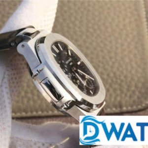 PATEK PHILIPPE NAUTILUS 5712 GOOD IMITATION WATCHES BLACK DIAL LEATHER STRAP PF 40MM 3 ĐỒNG HỒ NAM PATEK PHILIPPE NAUTILUS 5712 MẶT TRÒN DÂY DA LỊCH LÃM PF 40MM