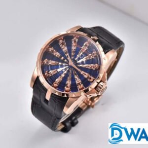 Đồng Hồ Nam Roger Dubuis Excalibur Mặt Tròn Màu Xanh RDDBEX0684