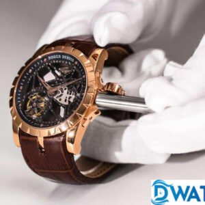 ROGER DUBUIS ROSE PLATED GOLD RDDBEX0260 FAKE 1:1 WATCH 45MM 4 ĐỒNG HỒ NAM ROGER DUBUIS MẶT TRÒN LỘ CƠ XUYÊN THẤU RDDBEX0260 45MM
