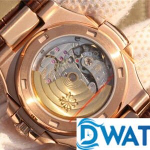 PATEK PHILIPPE NAUTILUS 5712 BROWN LEATHER STRAP ROSE GOLD CASE REPLICA WATCHES PF 40MM 4 ĐỒNG HỒ NAM PATEK PHILIPPE NAUTILUS 5712 DÂY ĐEO ĐỎ FAKE CAO CẤP PF 40MM