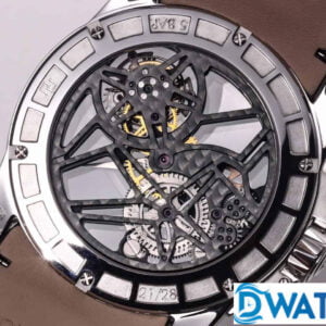 ROGER DUBUIS EXCALIBUR TOURBILLON REP BLACK LEATHER STRAP WATCH 45MM 5 ĐỒNG HỒ NAM ROGER DUBUIS EXCALIBUR TOURBILLON REPLICA CAO CẤP 45MM