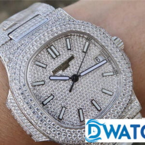 PATEK PHILIPPE NAUTILUS 5711 BEST REPLICA WATCHES RHINESTONE SWAROVSKI 40MM 6 ĐỒNG HỒ NAM PATEK PHILIPPE NAUTILUS 5711 ĐÍNH FULL ĐÁ SWAROVSKI FAKE 11 40MM