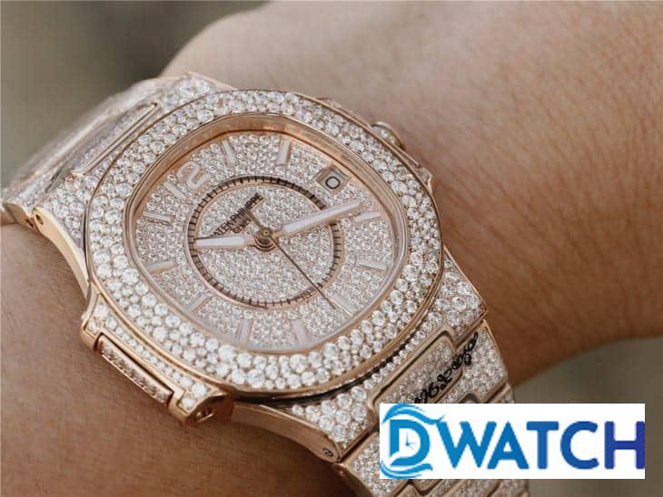 ĐỒNG HỒ NAM PATEK PHILIPPE NAUTILUS 7021G ĐÍNH FULL ĐÁ VÀNG HỒNG 37MM ĐỒNG HỒ NAM PATEK PHILIPPE NAUTILUS 7021G ĐÍNH FULL ĐÁ VÀNG HỒNG 37MM