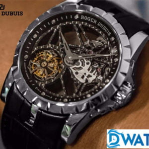 ROGER DUBUIS EXCALIBUR TOURBILLON REP BLACK LEATHER STRAP WATCH 45MM 6 ĐỒNG HỒ NAM ROGER DUBUIS EXCALIBUR TOURBILLON REPLICA CAO CẤP 45MM