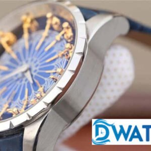ROGER DUBUIS EXCALIBUR BLUE DIAL REPLICA WATCH LEATHER STRAP 45MM 6 ĐỒNG HỒ NAM ROGER DUBUIS EXCALIBUR HIỆP SĨ BÀN TRÒN REPLICA CAO CẤP 45MM