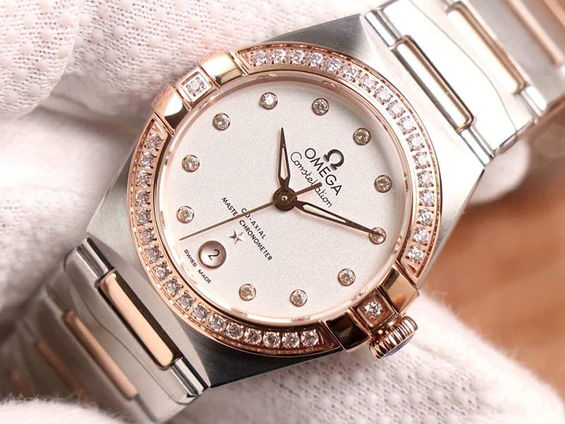 dong-ho-nu-omega-constellation-mat-trang-vien-da-replica-29mm-3 dong ho nu omega constellation mat trang vien da replica 29mm 3