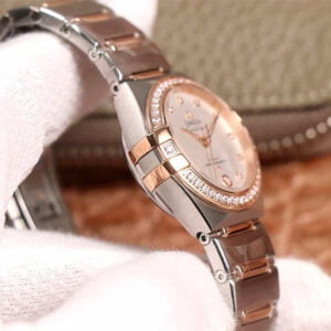 ĐỒNG HỒ NỮ OMEGA CONSTELLATION MẶT TRẮNG VIỀN ĐÁ REPLICA 29MM 5 dong ho nu omega constellation mat trang vien da replica 29mm 5