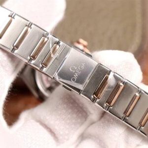 ĐỒNG HỒ NỮ OMEGA CONSTELLATION MẶT TRẮNG VIỀN HỒNG REPLICA 29MM 4 dong ho nu omega constellation mat trang vien hong replica 29mm 7