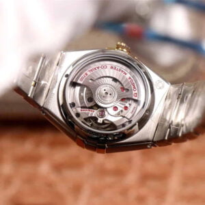 ĐỒNG HỒ NỮ OMEGA CONSTELLATION MẶT TRẮNG VIỀN TRƠN REPLICA 29MM 4 dong ho nu omega constellation mat trang vien tron replica 29mm 5