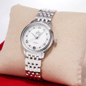 ĐỒNG HỒ NỮ OMEGA DE VILLE MẶT TRẮNG REPLICA 32.7MM 2 dong ho nu omega de ville mat trang replica 32 7mm 1