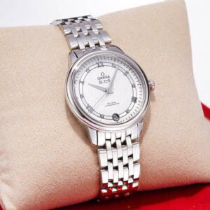 ĐỒNG HỒ NỮ OMEGA DE VILLE MẶT TRẮNG REPLICA 32.7MM 3 dong ho nu omega de ville mat trang replica 32 7mm 2