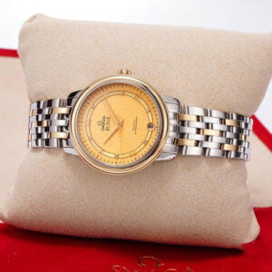 ĐỒNG HỒ NỮ OMEGA DE VILLE MẶT VÀNG REPLICA 32.7MM 3 dong ho nu omega de ville mat vang replica 32 7mm 3