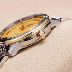 ĐỒNG HỒ NỮ OMEGA DE VILLE MẶT VÀNG REPLICA 32.7MM 4 dong ho nu omega de ville mat vang replica 32 7mm 4