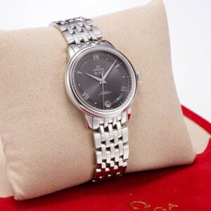 ĐỒNG HỒ NỮ OMEGA DE VILLE MẶT XÁM REPLICA 32.7MM 1 dong ho nu omega de ville mat xam replica 32 7mm 2