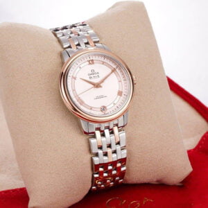 ĐỒNG HỒ NỮ OMEGA DE VILLE VIỀN HỒNG SANG TRỌNG REPLICA 32.7MM 2 dong ho nu omega de ville vien hong sang trong replica 32 7mm 2