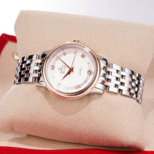 ĐỒNG HỒ NỮ OMEGA DE VILLE VIỀN HỒNG SANG TRỌNG REPLICA 32.7MM 3 dong ho nu omega de ville vien hong sang trong replica 32 7mm 3