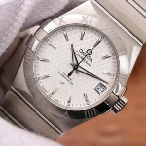 ĐỒNG HỒ OMEGA CONSTELLATION MẶT TRẮNG DÂY THÉP REPLICA 38MM 4 dong ho omega constellation mat trang day thep replica 38mm 5